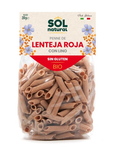 Macarron lenteja roja con...