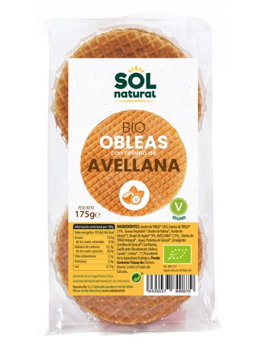 Oblea avellana SOL NATURAL...