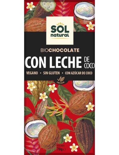 Chocolate leche coco SOL...