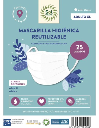 Mascarilla higiénica...